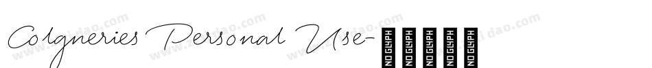 Colgneries Personal Use字体转换